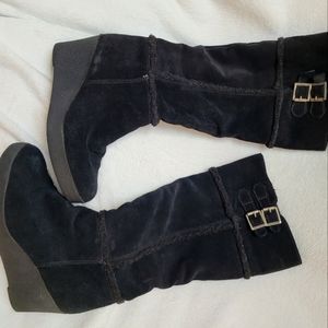 Juicy Couture Suede Boots 9.5 Wide Calf